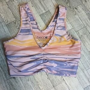 Becco Sport Bra Colorful Abstract Size Medium